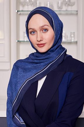 شال آبی زنانه ویسکون Levidor - کد 899810164