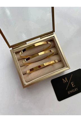 دستبند استیل (فولاد) طلائی زنانه استیل ضد زنگ Genel Markalar - کد 760293578