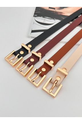 کمربند مشکی زنانه چرم مصنوعی Descoin - کد 899818700