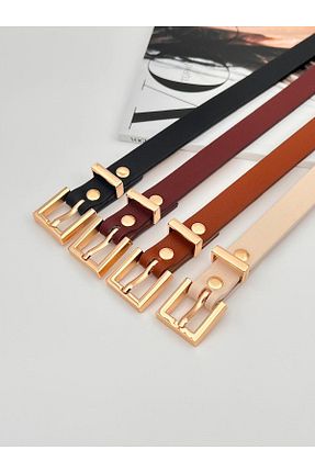 کمربند مشکی زنانه چرم مصنوعی Descoin - کد 899818700