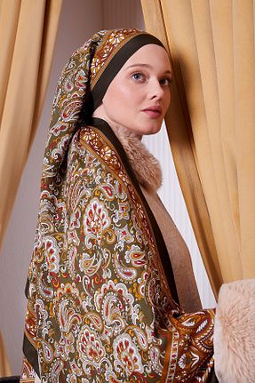شال خاکی زنانه ویسکون Levidor - کد 899823806