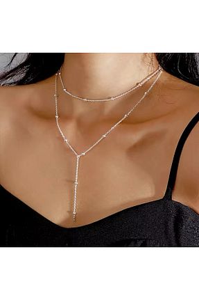 گردنبند استیل ( فولاد ) طوسی زنانه استیل (فولاد) Vitastyle - کد 899831817