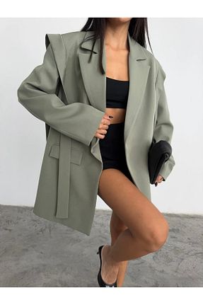 کت بلیزر خاکی زنانه بافتنی Ekim Store - کد 899839942