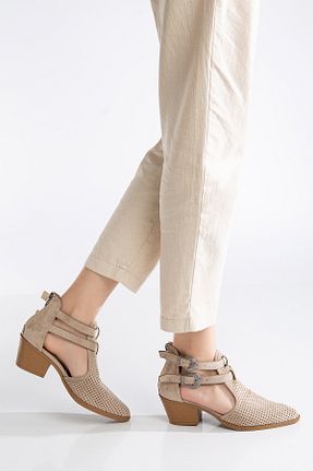 کفش پاشنه بلند کلاسیک بژ زنانه چرم مصنوعی MS SUGAR SHOES - کد 900760602