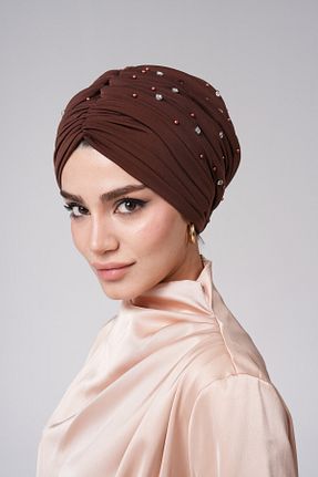 کلاه شنای حجاب قهوه ای زنانه Ambargo - کد 899837049