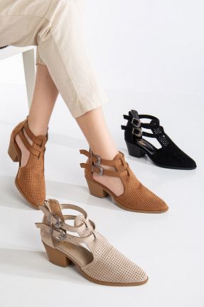 کفش پاشنه بلند کلاسیک قهوه ای زنانه چرم مصنوعی MS SUGAR SHOES - کد 900769821