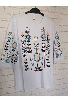 بلوز سایز بزرگ سفید زنانه مام فیت anne moda ankara - کد 815749502