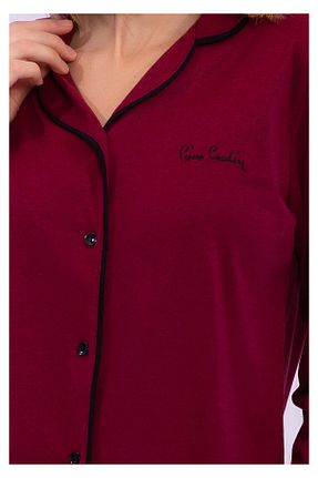 ست لباس راحتی زرشکی زنانه ساده Pierre Cardin - کد 899849616