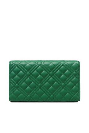 کیف دوشی سبز زنانه چرم مصنوعی Love Moschino - کد 495280114