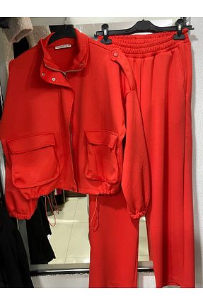 ست بالاتنه و پائین تنه صورتی زنانه بافتنی Yaren Moda - کد 899849985