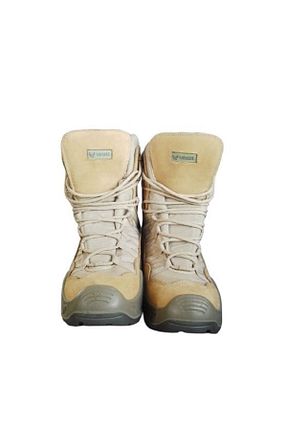 بوت / نیم بوت بژ زنانه پاشنه تخت kho military design - کد 899855062