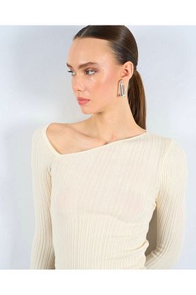 بلوز بژ زنانه ساده Qu Style - کد 899860726