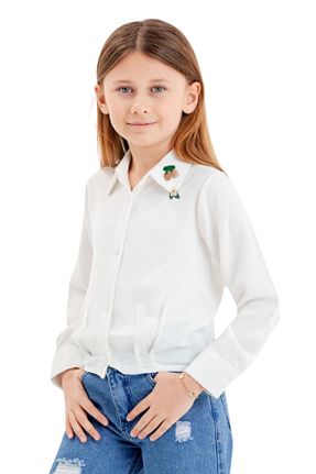 پیراهن سفید بچه گانه رگولار GİYİCEM TEKSTİL - کد 928072165