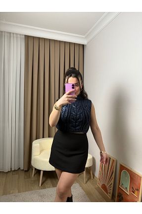 دامن مشکی زنانه پارچه MahraWear - کد 899857532
