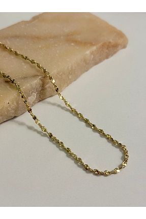 گردنبند استیل ( فولاد ) طلائی زنانه رودیوم VELORA - کد 899858019