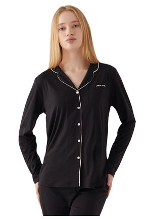 ست لباس راحتی مشکی زنانه ساده Pierre Cardin - کد 899872789