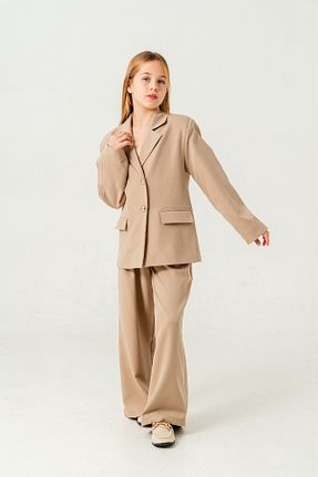 کت بژ بچه گانه رگولار GİYİCEM TEKSTİL - کد 900814753