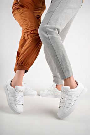 کفش اسنیکر سفید زنانه چرم اصل Freemax - کد 832529897