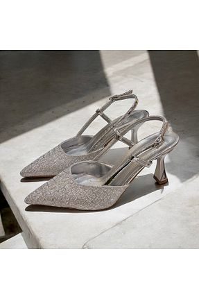 کفش مجلسی طوسی زنانه پاشنه تخت runa shoes - کد 899876517
