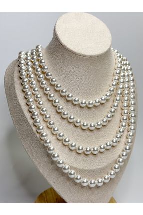 گردنبند مروارید سفید مروارید آب شیرین Zey Jewellery - کد 899876180