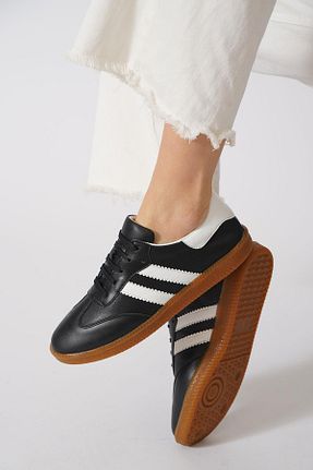 کفش اسنیکر مشکی زنانه چرم اصل Moda Pie - کد 929747585
