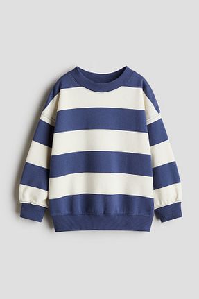 سوئیشرت آبی بچه گانه ساده H&M - کد 900836388