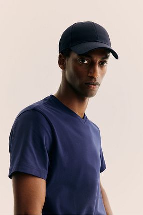 تیشرت سرمه ای مردانه یقه هفت H&M - کد 899904695