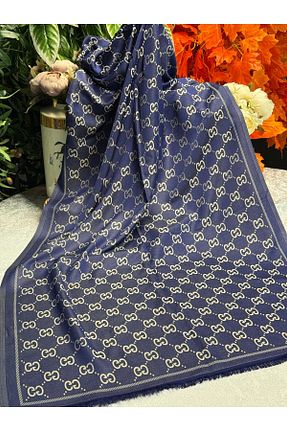 شال سرمه ای زنانه پنبه ای Oxygen Scarfs - کد 898230230