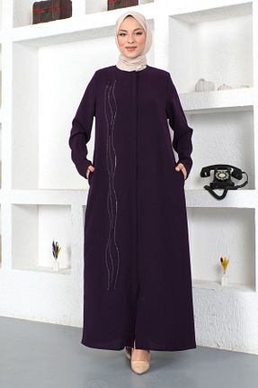 کلاه و ابایا بنفش زنانه پنبه پلی استر Tesettür Dünyası - کد 697355436