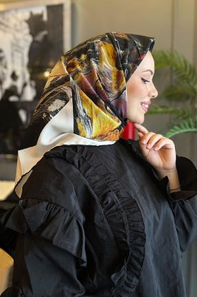 روسری رنگی پلی استر Aker - کد 736044520