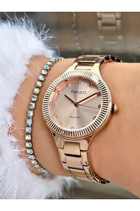 ساعت مچی صورتی زنانه 31-34 میلی متر Ferrucci - کد 899958689
