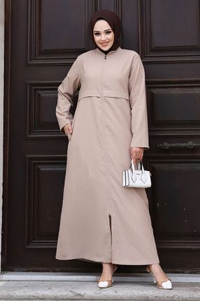 کلاه و ابایا بژ زنانه پنبه پلی استر Tesettür Dünyası - کد 808810252