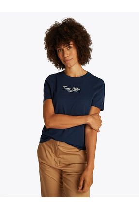 تیشرت مشکی زنانه رگولار Tommy Hilfiger - کد 899971417