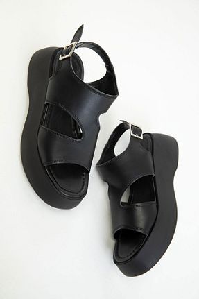 صندل مشکی زنانه پاشنه پر SOHO - کد 809829325