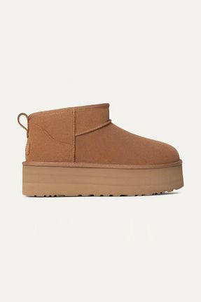 بوت / نیم بوت قهوه ای زنانه چرم خالص UGG - کد 899106154