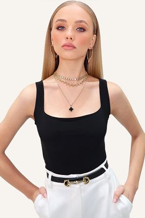 بلوز مشکی زنانه ساده Trend Alaçatı Stili - کد 894027603