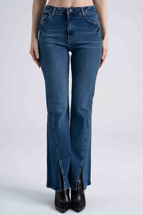 شلوار جین آبی زنانه پاچه اسپانیولی jean shop - کد 898230451
