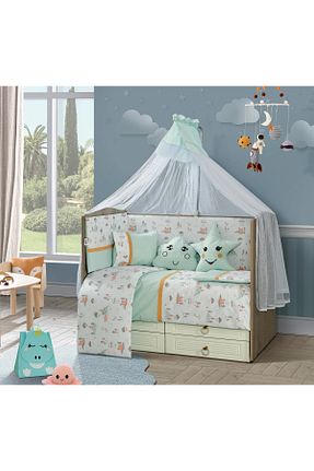 ست لحاف و روکش لحاف و روکش بالش کودک و نوزاد سبز پنبه ای TuGu home baby - کد 818503941