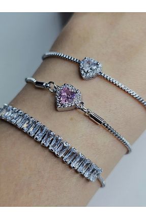 دستبند استیل (فولاد) طوسی استیل (فولاد) Roya Happiness - کد 898361565