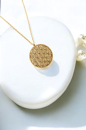 گردنبند استیل ( فولاد ) طلائی زنانه استیل (فولاد) JoyShine - کد 898369078