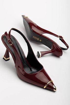 کفش استایلیتو زرشکی پاشنه نازک SUİNS SHOES - کد 898375873