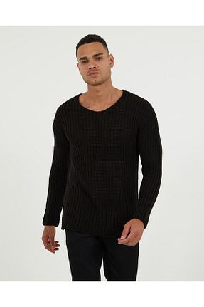پلیور مشکی مردانه ساده elkumoda - کد 898379413