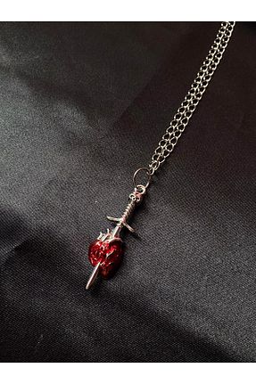 گردنبند جواهر رنگی زنانه روکش نقره REMBER JEW - کد 898378034