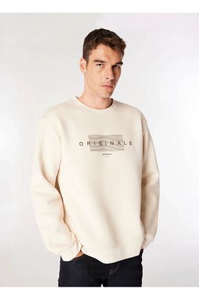 سوئیشرت سفید مردانه Slogan Jack & Jones - کد 866155201