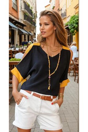 بلوز سفید زنانه اورسایز Pasaklı Giyim - کد 898380028