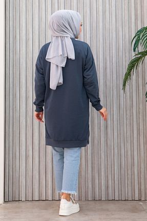 تونیک حجاب سرمه ای زنانه پنبه پلی استر Bala Giyim - کد 898914193