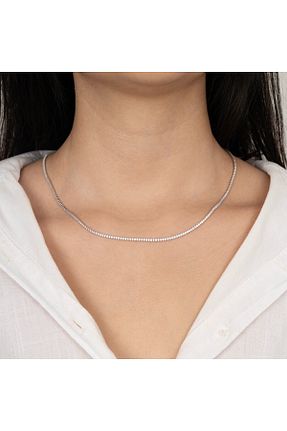 گردنبند نقره زرد زنانه 925 عیار Tasarım - کد 898123528