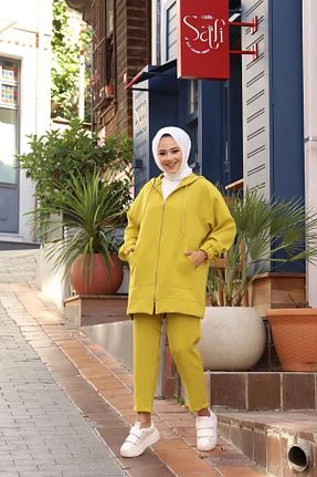 ست بالاتنه و پائین تنه حجاب سبز زنانه رگولار MODA TAY - کد 898403222