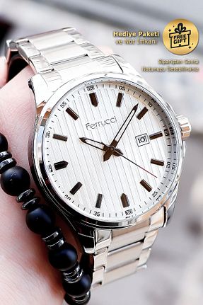 ساعت مچی سفید مردانه 46-50 میلی متر Ferrucci - کد 217366391