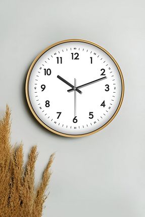 ساعت دیواری زرد 30 * 30 KaktüsKedi - کد 898410476